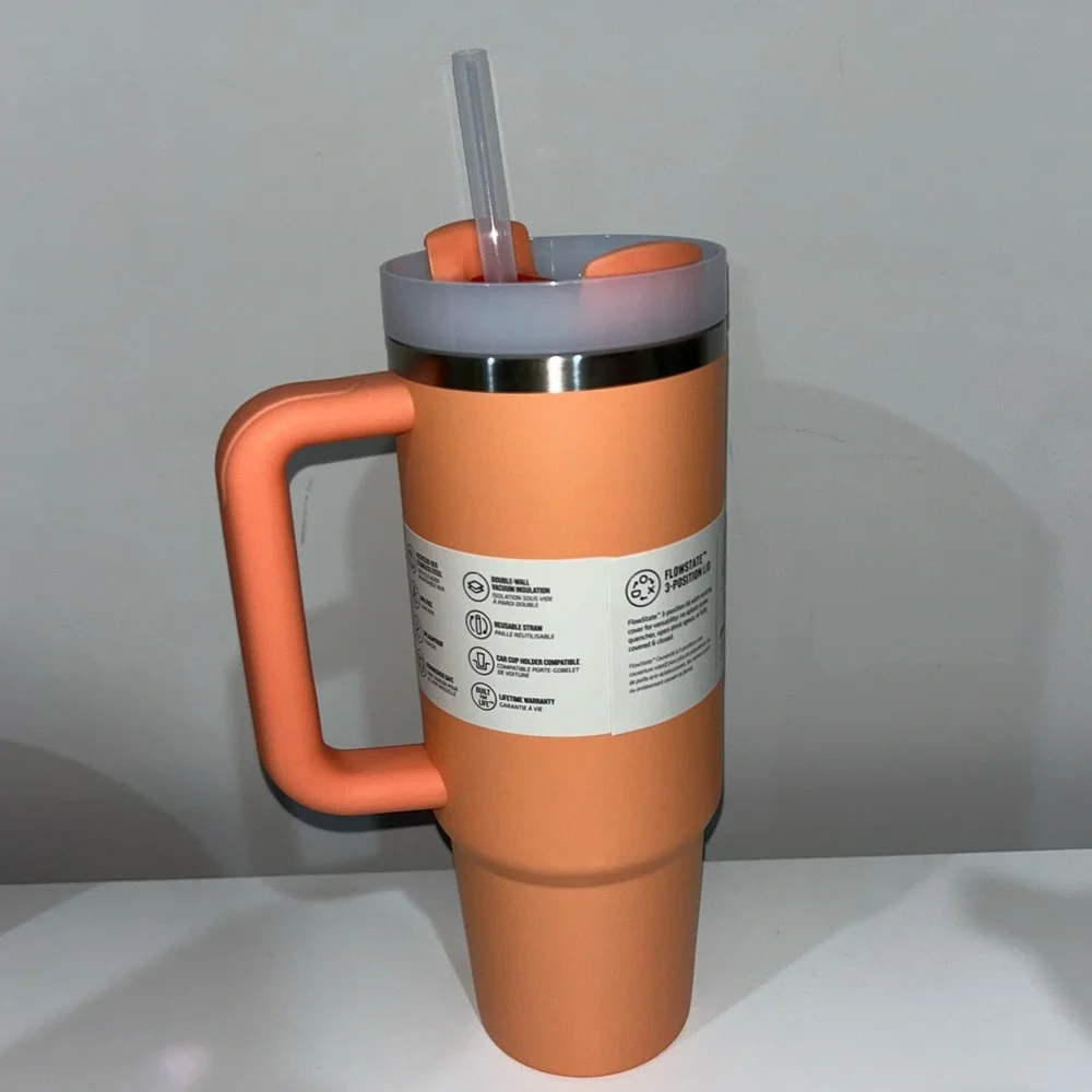 Stanley The Flowstate Quencher H2.0 Tumbler 30oz Nectarine Orange - Picture 3 of 7